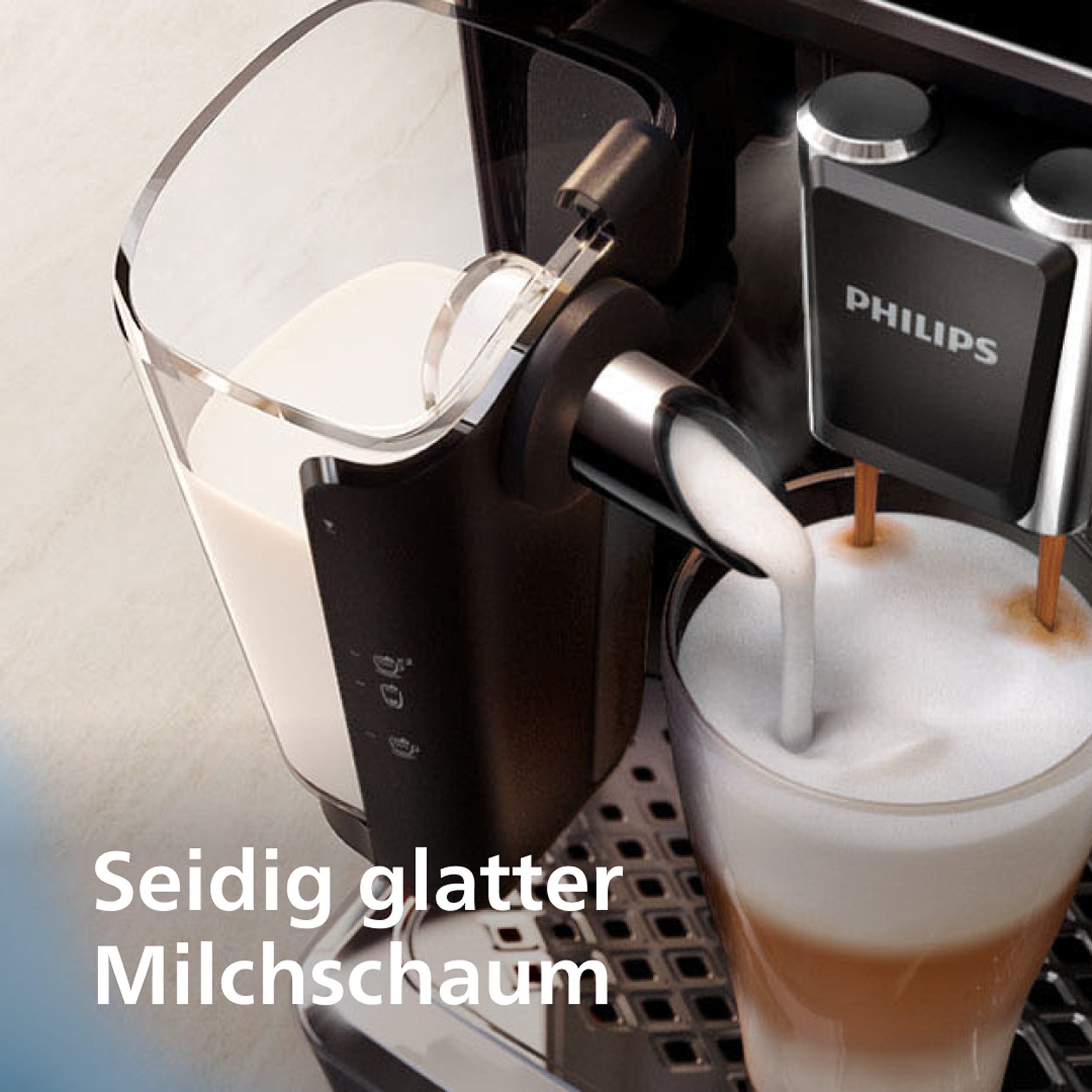 PHILIPS EP5447/90 Serie 5400 LatteGo 12 Kaffeespezialitäten Kaffeevollautomat Schwarz/Chrom